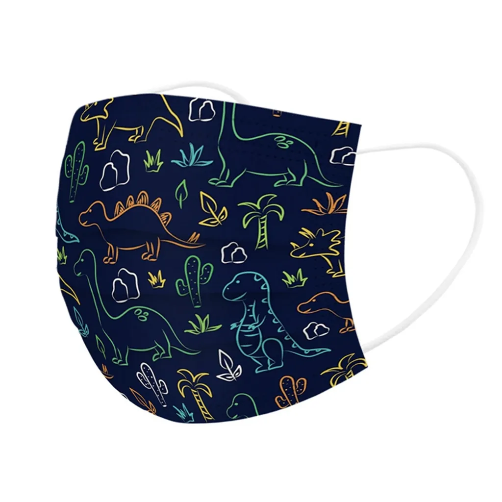 Jefety 50 Stück Atemschutzmasken Dinosaurier Druckmuster Einwegmaske 3-lagige Filter Staubdichte Masken Fur Kinder 1 Jefety 50 Stück Atemschutzmasken Dinosaurier Druckmuster Einwegmaske 3-lagige Filter Staubdichte Masken Fur Kinder