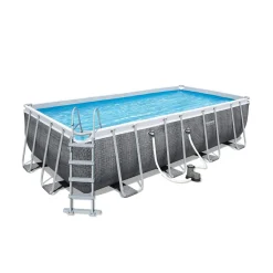 Bestway Power Steel™ Frame Pool Komplett-Set, Eckig, Mit Filterpumpe, Sicherheitsleiter & Abdeckplane 549 X 274 X 122 Cm, Schwimmbecken, Schwimmen, Pools -Garten- & Gewächshäuser Geschäft 37dc68179f8aab086575857455a53569