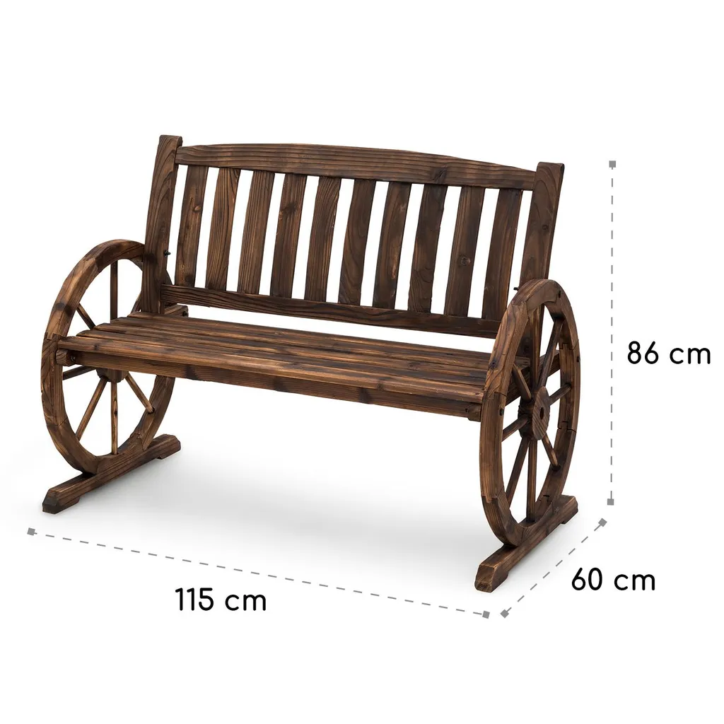 Blumfeldt Murnau Gartenbank Aus Echtholz - Dekorative Bank , Flammenbehandelt: Flame Shielding Treatment , Künstlicher Alterungseffekt , Einfacher Zusammenbau , Komplett Aus Tannenholz , Braun 7 Blumfeldt Murnau Gartenbank Aus Echtholz - Dekorative Bank , Flammenbehandelt: Flame Shielding Treatment , Künstlicher Alterungseffekt , Einfacher Zusammenbau , Komplett Aus Tannenholz , Braun – Bild 7