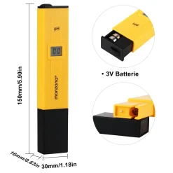 Monzana Wassertester Pool 3 Geräte Set Messgerät PH EC Temp Tester Digital Wasserprüfer Wassertestgerät -Garten- & Gewächshäuser Geschäft 384fa2c436b520c107c4dae804f5a87f
