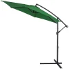 Deuba Kingsleeve Sonnenschirm Mit Ständer 330cm Groß UV Schutz 40+ Kurbel Neigbar Alu Wasserabweisend Windfest Ampelschirm Garten Terrasse Balkon 3,3m, Farbe:grün