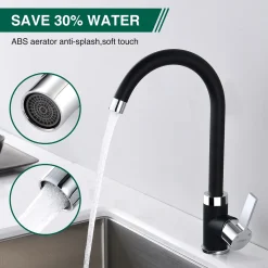 Aihom Schwarz Küchenarmatur 360° Drehbar Wasserhahn Küche Spültischarmatur Schwarz Hochdruck Mischbatterie Küche Mit Hohem Auslauf -Garten- & Gewächshäuser Geschäft 389b1a169a2abf89b37172b3ea1d6a3f