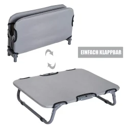 Pawhut Hundebett Outdoor Faltbare Haustierliege Hundeliege Hundeschlafplatz Erhöhtes Haustierbett Schlafplatz Für Kleine Hunde, Metall, Oxford, Grau, -Garten- & Gewächshäuser Geschäft 38c75ea37f5cc828cee367c19a9afbab