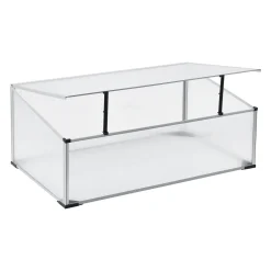 En.casa Frühbeet Mini-Gewächshaus 100x60 Cm Aluminium Polycarbonat Füße Aus Kunststoff