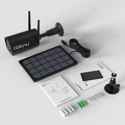 COOAU Überwachungskamera Außen Akku, Kabellose WLAN Kamera Outdoor Mit PIR-Sensor, Personen/Autoerkennung, 15m Nachtsicht, 2-Wege Audio, IP65, Schwarz -Garten- & Gewächshäuser Geschäft 392975b9f2ffac4bb9576997273fc8ed