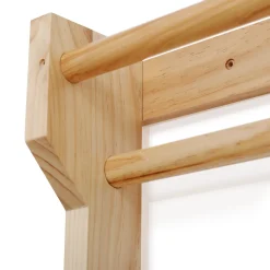 Physionics® Sprossenwand Aus Holz - Für Kinder Und Erwachsene, 195x80x14cm,100kg Max- Kletterwand, Turnwand, Klettergerüst