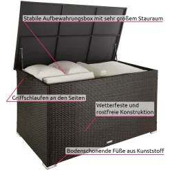 Tectake Auflagenbox Mit Aluminiumgestell Oslo, 145x82,5x79,5cm - Braun -Garten- & Gewächshäuser Geschäft 3940b633a8279a017f8229a4d1984be4