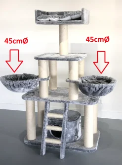 RHRQuality Liegemulde De Luxe Hell Grau Für Kratzbaum 45 CmØ Ist Getested Auf Tragkraft Bis 20KG. Neu 2020 Model. Kombination Zwischen Kissen Und Hängematte. Sehr Kuscheliger Liegeplatz. Ersatzteil -Garten- & Gewächshäuser Geschäft 395b3425e6fbe617ea36794cc1565f64