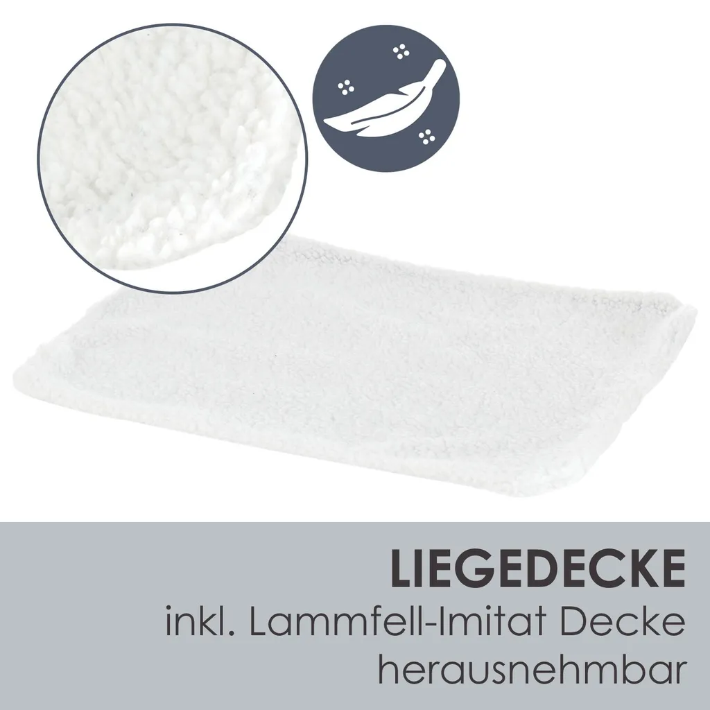 Juskys Hundetransportbox Lassie XL (grau) Faltbar - 58 X 82 X 58 Cm - Hundebox Mit Decke, Tasche & Griffen – Stoff Autotransportbox Für Hunde 4 Juskys Hundetransportbox Lassie XL (grau) Faltbar - 58 X 82 X 58 Cm - Hundebox Mit Decke, Tasche & Griffen – Stoff Autotransportbox Für Hunde – Bild 4