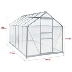 En.casa Gewächshaus Oisterwijk Glashaus Mit Fundament 370 X 190 Cm Gartengewächshaus Treibhaus Pavillon Aus Hohlkammerplatten 9 En.casa Gewächshaus Oisterwijk Glashaus Mit Fundament 370 X 190 Cm Gartengewächshaus Treibhaus Pavillon Aus Hohlkammerplatten -Garten- & Gewächshäuser Geschäft 3985df0c36d0ca38255ebc22637489d9