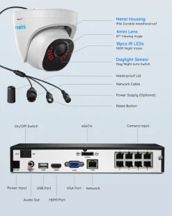 Reolink 4K Überwachungskamera Aussen Set, 8CH Videoüberwachung Mit 4X 8MP PoE IP Kamera Und 2TB HDD NVR Für 24/7 Aufnahme, Personenerkennung Und Fahrzeugerkennung, IP66, RLK8-800D4-A 17 Reolink 4K Überwachungskamera Aussen Set, 8CH Videoüberwachung Mit 4X 8MP PoE IP Kamera Und 2TB HDD NVR Für 24/7 Aufnahme, Personenerkennung Und Fahrzeugerkennung, IP66, RLK8-800D4-A -Garten- & Gewächshäuser Geschäft 39a5f5d9bf757ec887fe9ebc6a0011a7