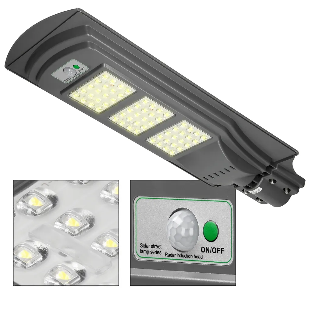 ECD Germany LED Solar Straßenlampe 60W Mit Lichtsteuerung Und Radar-Sensor - 60 LEDs - KaltWeiß - Wasserdicht IP65 - Für Outdoor Garten Wege Einfahrten - Straßenlaterne Straßenleuchte Solarleuchte 4 ECD Germany LED Solar Straßenlampe 60W Mit Lichtsteuerung Und Radar-Sensor - 60 LEDs - KaltWeiß - Wasserdicht IP65 - Für Outdoor Garten Wege Einfahrten - Straßenlaterne Straßenleuchte Solarleuchte – Bild 4