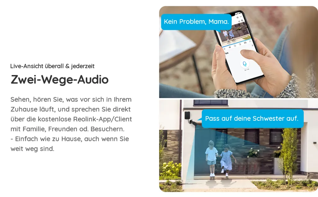 Reolink Kabellose Solar-/Akku WLAN IP-Überwachungskamera Outdoor Mit PIR-Bewegungsmelder, IR-Nachtsicht, 2-Wege-Audio, 1080P Argus Eco + 4MP Argus 3 Pro Mit Solarpanel--Bündel 6 Reolink Kabellose Solar-/Akku WLAN IP-Überwachungskamera Outdoor Mit PIR-Bewegungsmelder, IR-Nachtsicht, 2-Wege-Audio, 1080P Argus Eco + 4MP Argus 3 Pro Mit Solarpanel--Bündel – Bild 6
