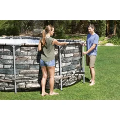 Bestway® Power Steel™ Comfort Jet Series™ Frame Pool-Set Mit Filterpumpe 610 X 366 X 122 Cm, Steinwand-Optik (Naturstein), Oval -Garten- & Gewächshäuser Geschäft 39af1523d61a0ec0b1e2ff8e4dc13e68