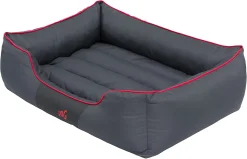 Hobbydog Hundebett Hundesofa Hundekorb, XXXL, 131 X 110 Cm, Grau Mit Einem Roten Streifen