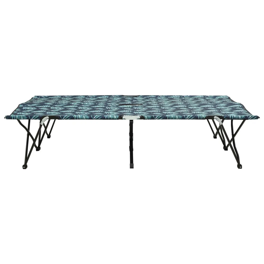 VidaXL Klappbare Sonnenliege Für 2 Personen Blattmuster Stahl 2 VidaXL Klappbare Sonnenliege Für 2 Personen Blattmuster Stahl – Bild 2