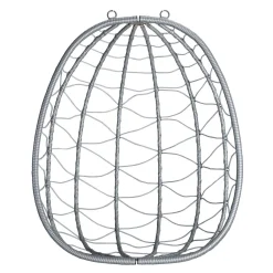 Juskys Hängesessel Aria Mit Kissen - Höhenverstellbar & Faltbar - Polyrattan Hängeschaukel Outdoor & Indoor - Korbhängesessel Silber Bis 130kg -Garten- & Gewächshäuser Geschäft 3a4889e39ef14070303cd8323aa57f6f