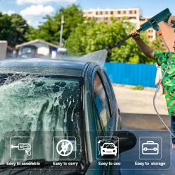 Yofidra 6-in-1 Bürstenlos Hochdruckreiniger Autowaschpistole Garten Hochdruckpistole Mit 2 Akkus -Garten- & Gewächshäuser Geschäft 3a560bd7d49a360cbab95c38686793e9