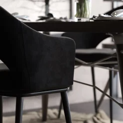 GGM Moebel International 2er-Set DIANA | Hotelstuhl | Samt | Schwarz | Samt Stuhl, Hotel Stühle, Restaurant Stühle -Garten- & Gewächshäuser Geschäft 3b2b095abed4db0d419bae2db99a4772