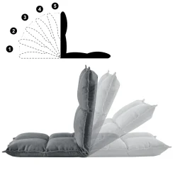 [en.casa] Bodenstuhl Klappbar Bodensessel 5-stufig Verstellbare Klappliege Relaxliege Faules Sofa 5 Positionen Bodenliege Sitzkissen Hellgrau -Garten- & Gewächshäuser Geschäft 3b2f8d8a42a2cd7d7f98f015c2d693ff