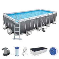 Bestway Power Steel™ Frame Pool Komplett-Set, Eckig, Mit Filterpumpe, Sicherheitsleiter & Abdeckplane 549 X 274 X 122 Cm, Schwimmbecken, Schwimmen, Pools -Garten- & Gewächshäuser Geschäft 3b474b1905310f86fab8e94d13d8c61a