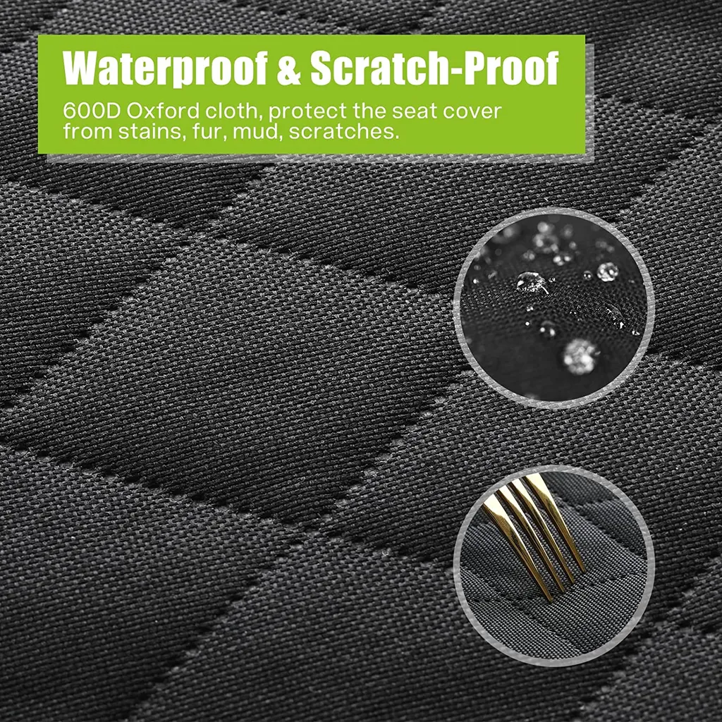 Pecute Hunde Autositz, Hundesitz Auto Für Kleine Bis Mittlere Hunde, Wasserabweisend Faltbar60 * 43 * 19 Cm (Schwarz) 2 Pecute Hunde Autositz, Hundesitz Auto Für Kleine Bis Mittlere Hunde, Wasserabweisend Faltbar60 * 43 * 19 Cm (Schwarz) – Bild 2