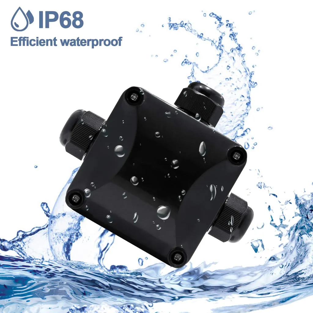 Wolketon Verteilerdose Abzweigdose 10er IP68 Wasserdichte 3-Wege-Verbindungsdose Erdkabel Schwarz Elektrischer Aussenverteilerdose Kabeleinfuehrungen 2 Wolketon Verteilerdose Abzweigdose 10er IP68 Wasserdichte 3-Wege-Verbindungsdose Erdkabel Schwarz Elektrischer Aussenverteilerdose Kabeleinfuehrungen – Bild 2