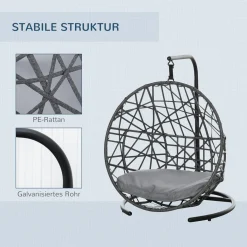 PawHut Rattan Hundehütte Mit Kissen Hundehaus Haustierbett Katzenhaus Katzenkorb Katzenhöhle Hängesessel Hängematte Für Hunde Katzen Outdoor Grau+Schwarz 60 X 53 X 76 Cm 13 PawHut Rattan Hundehütte Mit Kissen Hundehaus Haustierbett Katzenhaus Katzenkorb Katzenhöhle Hängesessel Hängematte Für Hunde Katzen Outdoor Grau+Schwarz 60 X 53 X 76 Cm -Garten- & Gewächshäuser Geschäft 3bac6b9fe63c4d5f01e88c7ea8f5fc8d