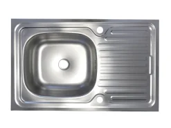 Keton Edelstahl Aufsatzspüle 80x50cm Küchenspüle Spüle Reversible+Abtropffläche