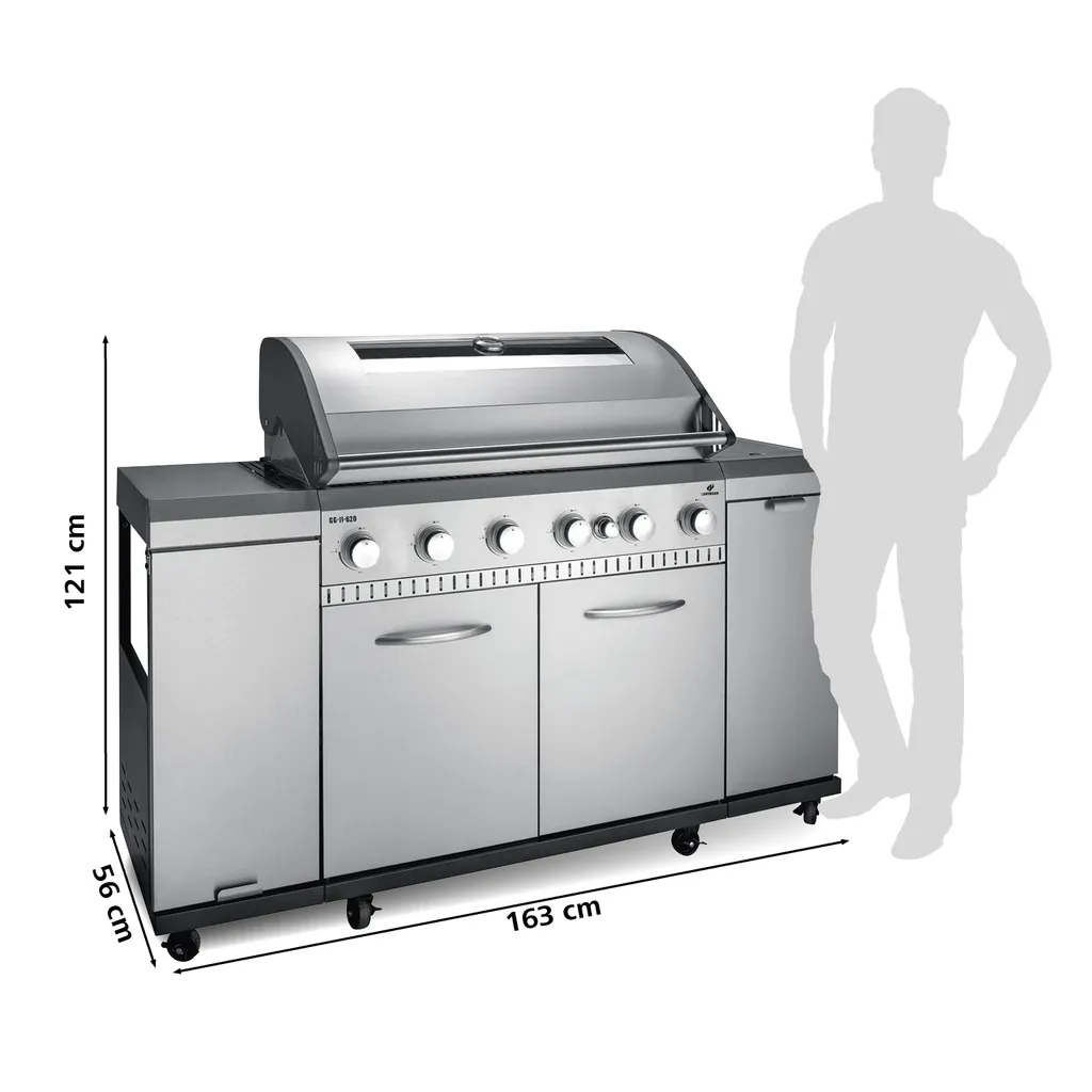 Maxxworld LANDMANN Gasgrill Rexon 6.1 CooK - Edelstahl 3 Maxxworld LANDMANN Gasgrill Rexon 6.1 CooK - Edelstahl – Bild 3