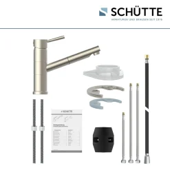 Schütte SCHÜTTE Küchenarmatur UNICORN Mit Geschirrbrause, Wasserhahn Küche Ausziehbar, Mischbatterie Küche, Edelstahloptik -Garten- & Gewächshäuser Geschäft 3bd368fdcd6fb35453a6d3e63b492546