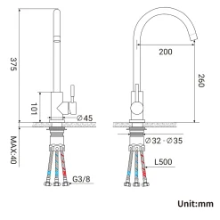 Lonheo Niederdruck Wasserhahn Einhebel Spültischarmatur Küche Armatur Für Einen Wasserboiler -Garten- & Gewächshäuser Geschäft 3c1148e107707bea02f0c22d35665ad8