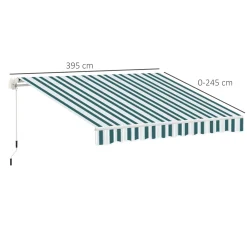 Outsunny Manuelle Gelenkarmmarkise 395 Cm Markise Mit Handkurbel Balkonmarkise Sonnenschutz Wandmontage Balkon Alu Weiß+Grün 395 X 245 Cm 11 Outsunny Manuelle Gelenkarmmarkise 395 Cm Markise Mit Handkurbel Balkonmarkise Sonnenschutz Wandmontage Balkon Alu Weiß+Grün 395 X 245 Cm -Garten- & Gewächshäuser Geschäft 3c1c4be7818025a0068a19504657d21c