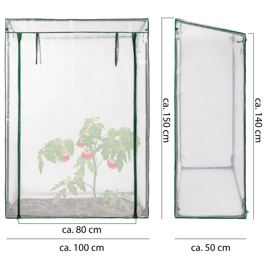 ONVAYA® Tomatenhaus | Foliengewächshaus Für Tomaten | Gewächshaus Aus Folie & Stahlrohr | Tomatengewächshaus Mit Stabilem Stahlrahmen & UV-beständiger Folie 2 ONVAYA® Tomatenhaus | Foliengewächshaus Für Tomaten | Gewächshaus Aus Folie & Stahlrohr | Tomatengewächshaus Mit Stabilem Stahlrahmen & UV-beständiger Folie – Bild 2