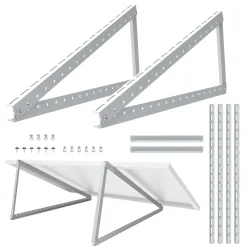 NuaSol Solarpanel Flachdach Halterung PV-Modul Aufständerung Balkonkraftwerk Bis 72 Cm Neigungswinkel Verstellbar 0-90°