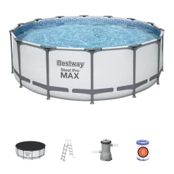 Bestway Steel Pro Max™ Frame Pool Komplett-Set, Rund, 427x122cm, 5612X -Garten- & Gewächshäuser Geschäft 3c5b38aad979577d8e8494bd3bfdcc5c