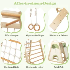 COSTWAY 6 In 1Kletterspielzeug Set, Indoor-Klettergerüst Mit Zelt, Rutsche, Turnringen, Kletternetz Und Kletterleiter, Für Kinder Kleinkinder Ab 3 Jahr -Garten- & Gewächshäuser Geschäft 3c9e9466015e1b86558b4c12e9b37241