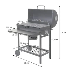 Mendler Grillwagen MCW-F70, Holzkohlegrill Standgrill Gartengrill Mit Deckel Ablage, Stahl 103x93x70cm Schwarz -Garten- & Gewächshäuser Geschäft 3cc4f518e5d4c72ac0f4adf8f5b6983c 1