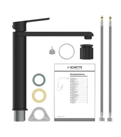 Schütte SCHÜTTE Küchenarmatur VITA, Wasserhahn Küche Mit 360° Schwenkbereich, Schwarz Matt -Garten- & Gewächshäuser Geschäft 3cde4984bab921235e5da1cb339fb83d
