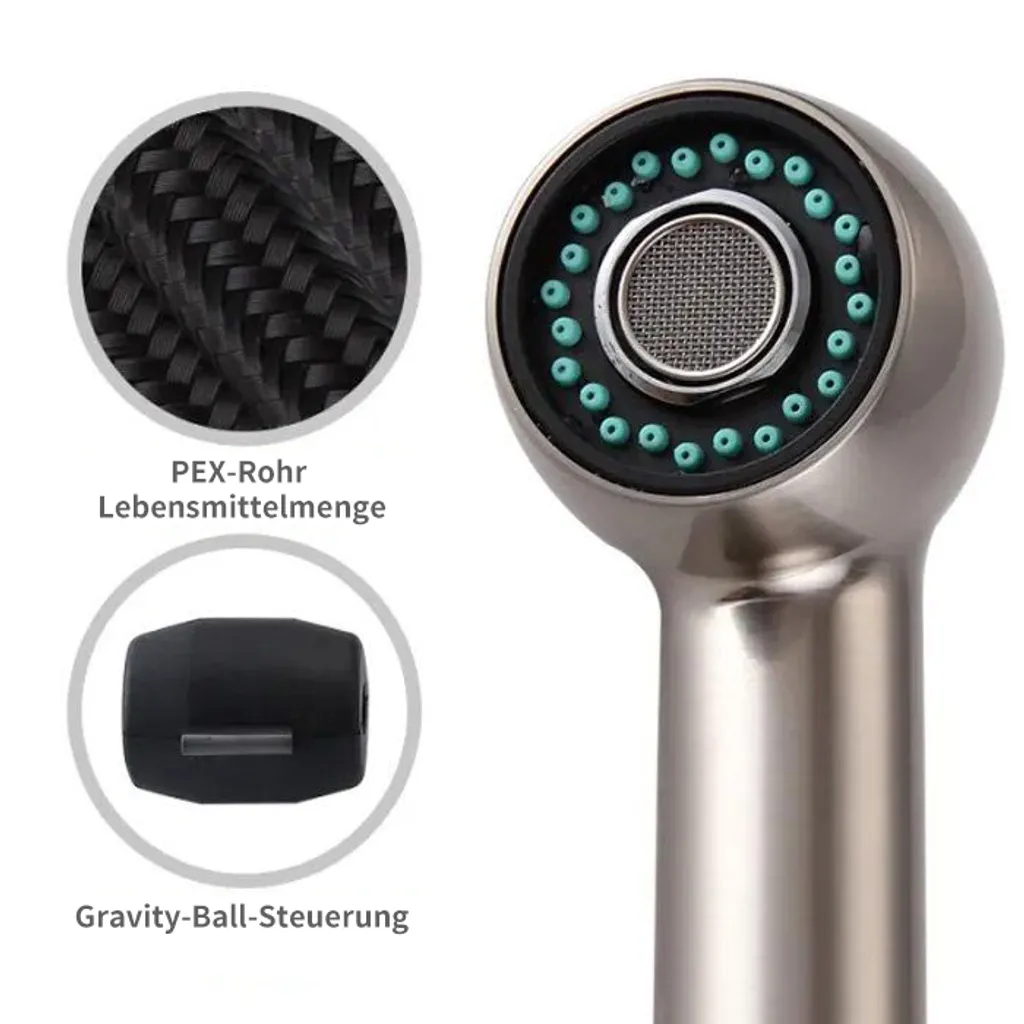 Homelody Wasserhahn Küche Ausziehbar Küchenarmatur Mit Herausziehbarer Brause Spültischarmatur Mischbatterie Küche 2 Strahlarten Armatur Küche 5 Homelody Wasserhahn Küche Ausziehbar Küchenarmatur Mit Herausziehbarer Brause Spültischarmatur Mischbatterie Küche 2 Strahlarten Armatur Küche – Bild 5