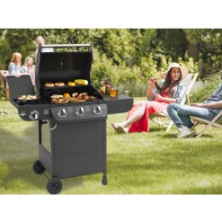 El Fuego Gasgrill / Grillwagen Columbus 3 Brenner +1 Grill 56x41cm -Garten- & Gewächshäuser Geschäft 3d4aad16a4a9ed8b40affb5360783919