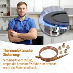 VIOKS Thermoelement 600 Mm Universal Mit 5 Adaptern Für Gasgrill Gasherd -Garten- & Gewächshäuser Geschäft 3d63c783f787746ac876efa50030678a