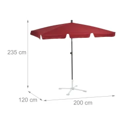 Relaxdays Rechteckiger Sonnenschirm Für Den Garten -Garten- & Gewächshäuser Geschäft 3d64ad0f568a23a356a703cc0b37f710
