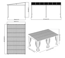 Sojag Aluminium Terrassenüberdachung Portland 10x16 Grau 288x488x240 Cm -Garten- & Gewächshäuser Geschäft 3d7715d95b9f1a7e986080243b833214