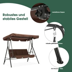 MCombo 3-Sitzer Hollywoodschaukel Gartenschaukel Gartenliege Schaukelbank 8003 Braun 11 MCombo 3-Sitzer Hollywoodschaukel Gartenschaukel Gartenliege Schaukelbank 8003 Braun -Garten- & Gewächshäuser Geschäft 3d8145a6e81d9a7581734d043fad6bc5