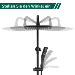 Aihom Duschsystem Mit Thermostat Duscharmatur Schwarz Regendusche Duschset Dusche Inkl. Regal Verstellbarer Duschstange Duschset Edelstahl -Garten- & Gewächshäuser Geschäft 3da79e919638a0a30108f5fd30eaa637