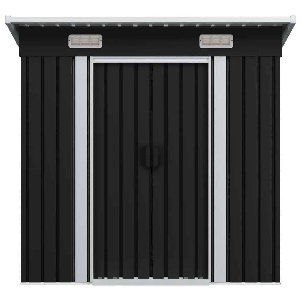 VidaXL Gartenschuppen Anthrazit Stahl 2 VidaXL Gartenschuppen Anthrazit Stahl – Bild 2