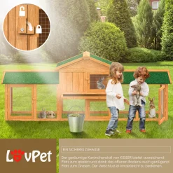 LOVPET® Kaninchenstall Hasenstall XXL Kleintiergehege Premium - Große Für Bis 4 Hasen Doppelstockhaus - 2 Ebenen - Hasenkäfig Meerschweinchen Freilauf Garten - Winterfest Holz 220x50x86 Cm, Farbe:Braun 14 LOVPET® Kaninchenstall Hasenstall XXL Kleintiergehege Premium - Große Für Bis 4 Hasen Doppelstockhaus - 2 Ebenen - Hasenkäfig Meerschweinchen Freilauf Garten - Winterfest Holz 220x50x86 Cm, Farbe:Braun -Garten- & Gewächshäuser Geschäft 3e0a72cefcfa58139920c54650f9ccfd