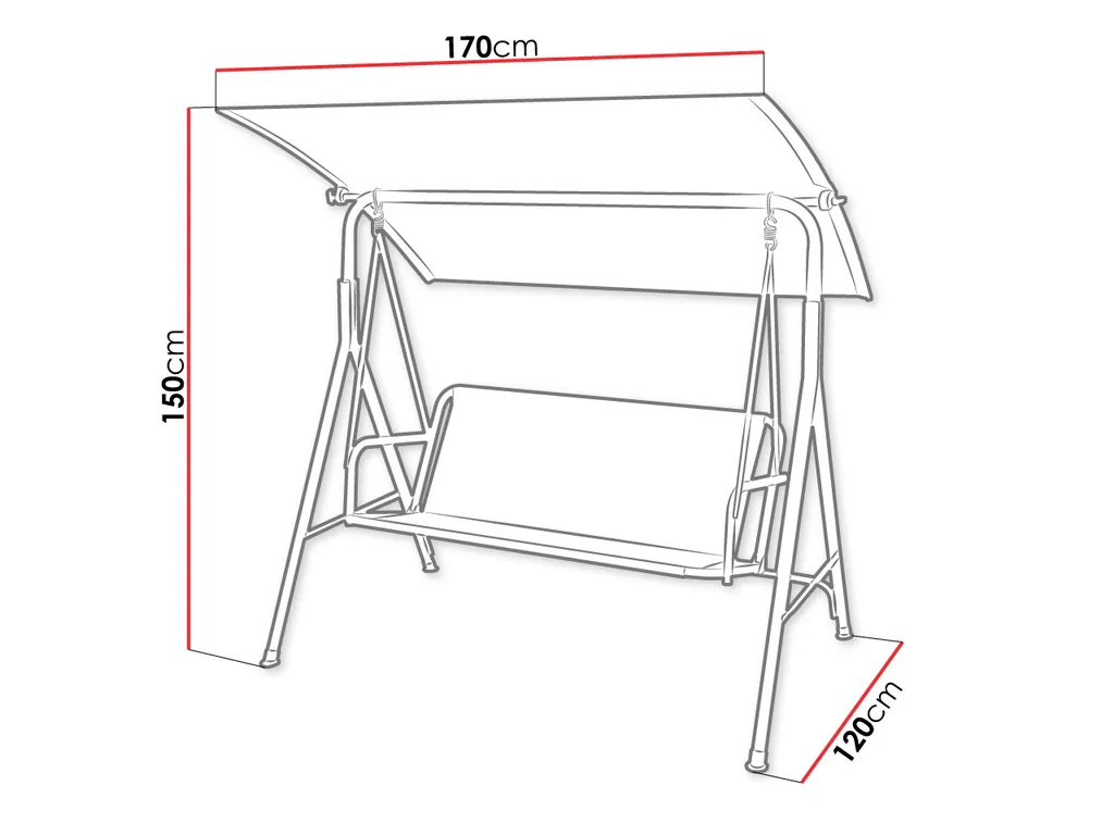 Mirjan24 Gartenschaukel Hosaya, Terrase, Gartenmöbel Terrasemöbel, Hollywoodschaukeln (Farbe: Grau) 3 Mirjan24 Gartenschaukel Hosaya, Terrase, Gartenmöbel Terrasemöbel, Hollywoodschaukeln (Farbe: Grau) – Bild 3