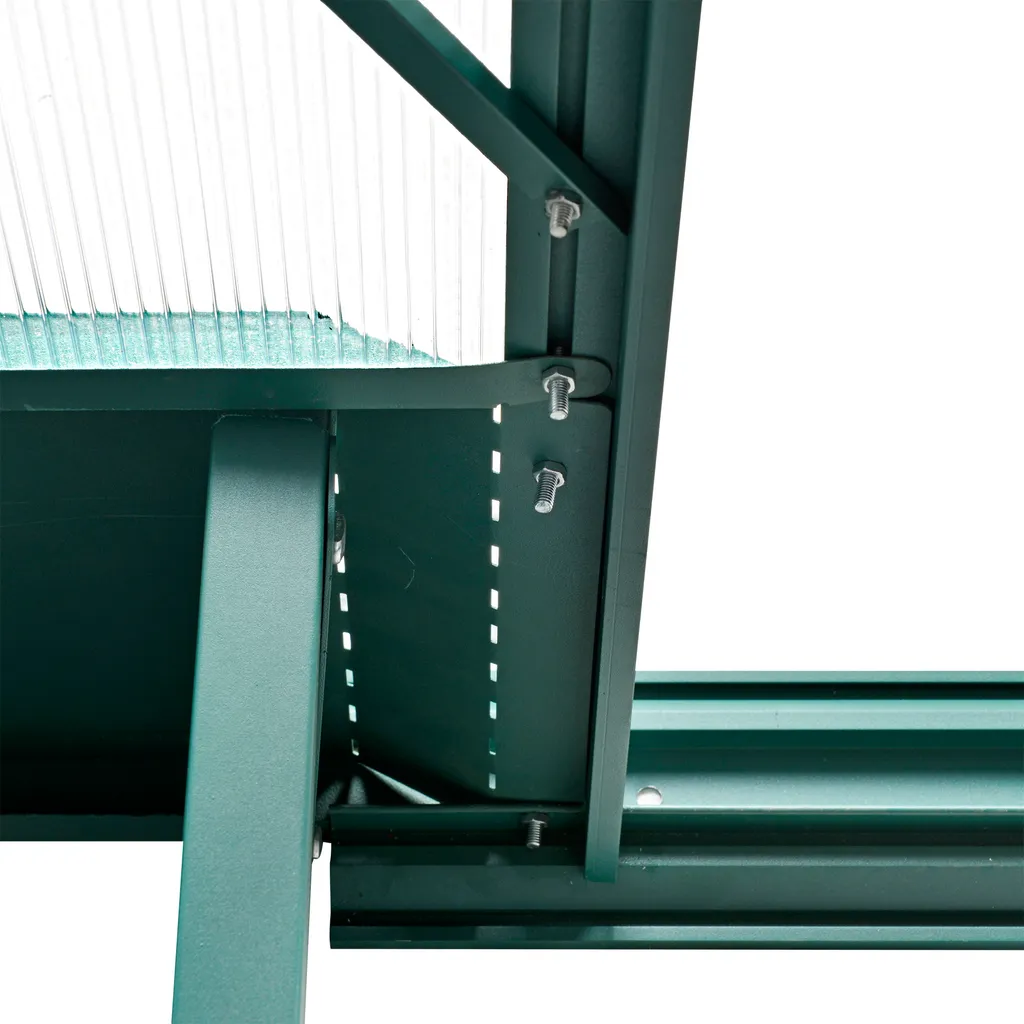 Outsunny Gewächshaus Für Den Garten, Vielseitig Nutzbar Als Treibhaus, Tomatenhaus, Frühbeet Und Pflanzenhaus, 4 Mm PC Sonnenschutzplatte, Aluminium, Transparent+Grün, 250x190x219 Cm 7 Outsunny Gewächshaus Für Den Garten, Vielseitig Nutzbar Als Treibhaus, Tomatenhaus, Frühbeet Und Pflanzenhaus, 4 Mm PC Sonnenschutzplatte, Aluminium, Transparent+Grün, 250x190x219 Cm – Bild 7